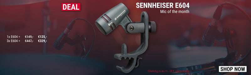 Micro van de maand: Sennheiser E604 - nu tijdelijk in promo!