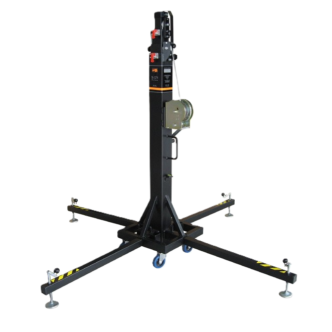 TE-074B VMB WIND-UP STATIEF 5.35m / 250KG MAX ZWART 55M TOP