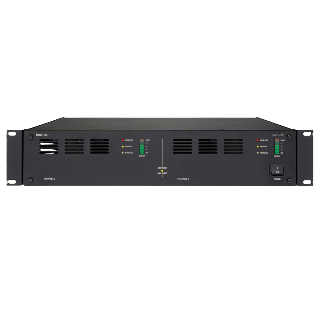 PA2240BP BIAMP 100VOLT VERSTERKER 2X240WATT