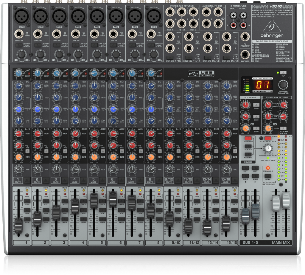 Xenyx X2222USB Behringer Analoge Mengtafel met Effecten