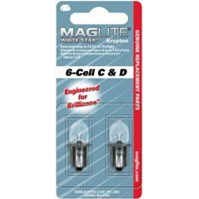 Reservelampjes White Star Krypton Maglite voor 6-cell C &amp; D (2 stuks)