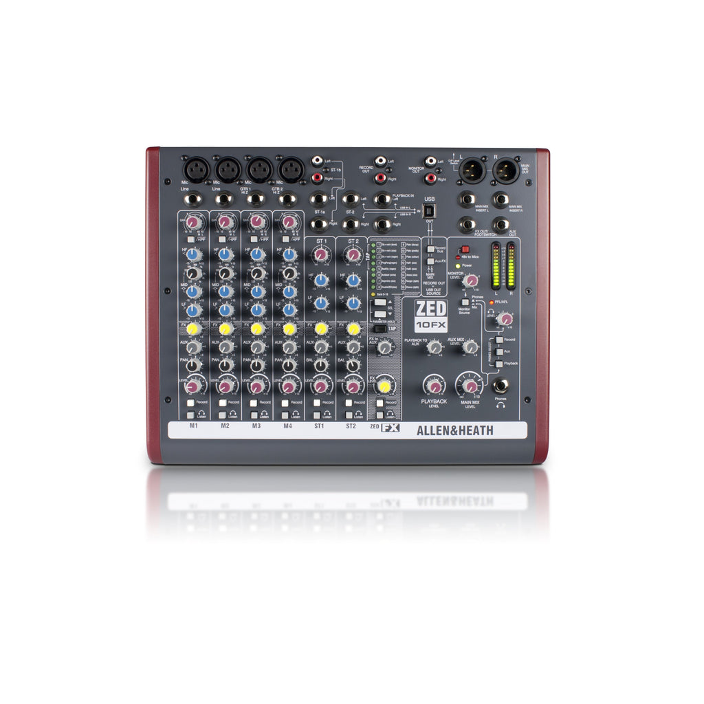 ZED-10 ALLEN &amp; HEATH 10-kanaals analoge USB mengtafel met FX