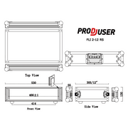 FLI-2-12 RS ProDJuser 19" Rack Case 2U