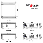 FLI-3-18 RS ProDJuser 19" Rack Case 3U