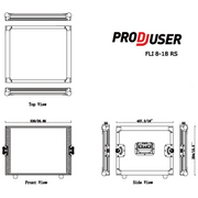 FLI-8-18 RS ProDJuser 19" Rack Case 8U