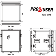 FLI-12-18 RS ProDJuser 19" Rack Case 12U