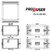 FLI-6-20 RS ProDJuser 19" Rack Case 6U