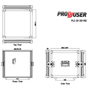 FLI-10-20 RS ProDJuser 19" Rack Case 10U