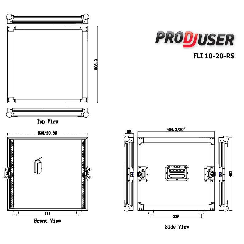 FLI-10-20 RS ProDJuser 19" Rack Case 10U