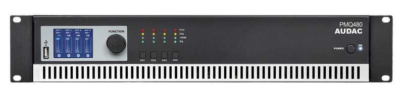 PMQ480 Audac 4-Kanaals Versterker