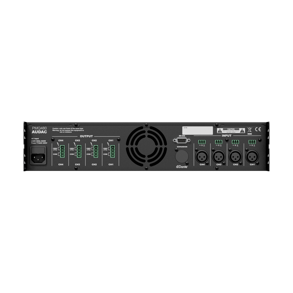 PMQ480 Audac 4-Kanaals Versterker