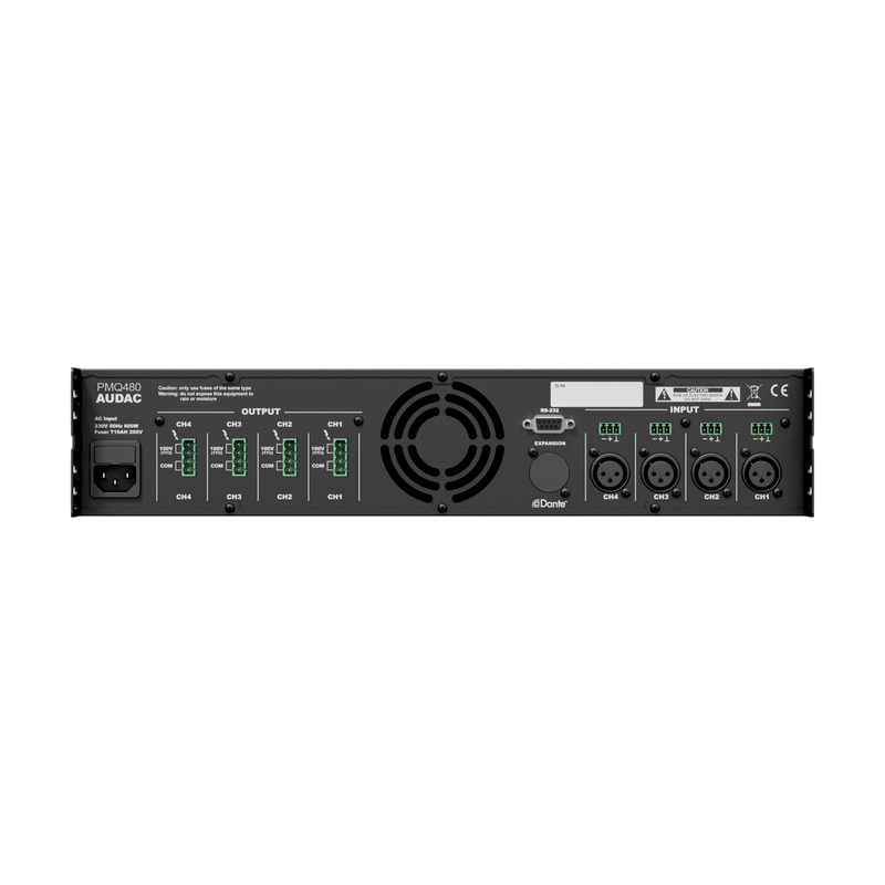 PMQ480 Audac 4-Kanaals Versterker