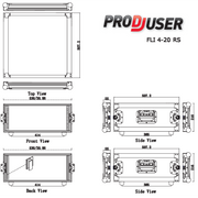 FLI-4-20 RS ProDJuser 19" Rack Case 4U
