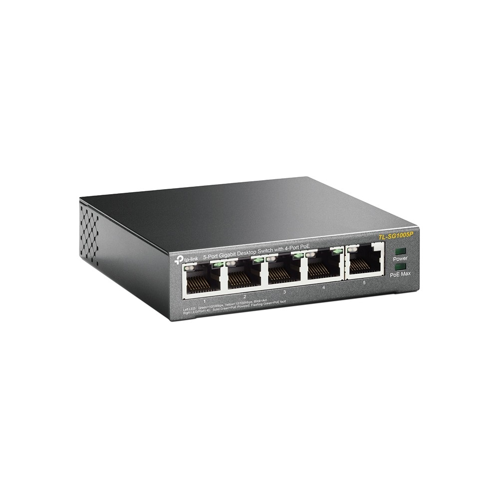 POE SWITCH 5 PORT /4 PORT POE METAL CASE TP LINK TL-SG1005P