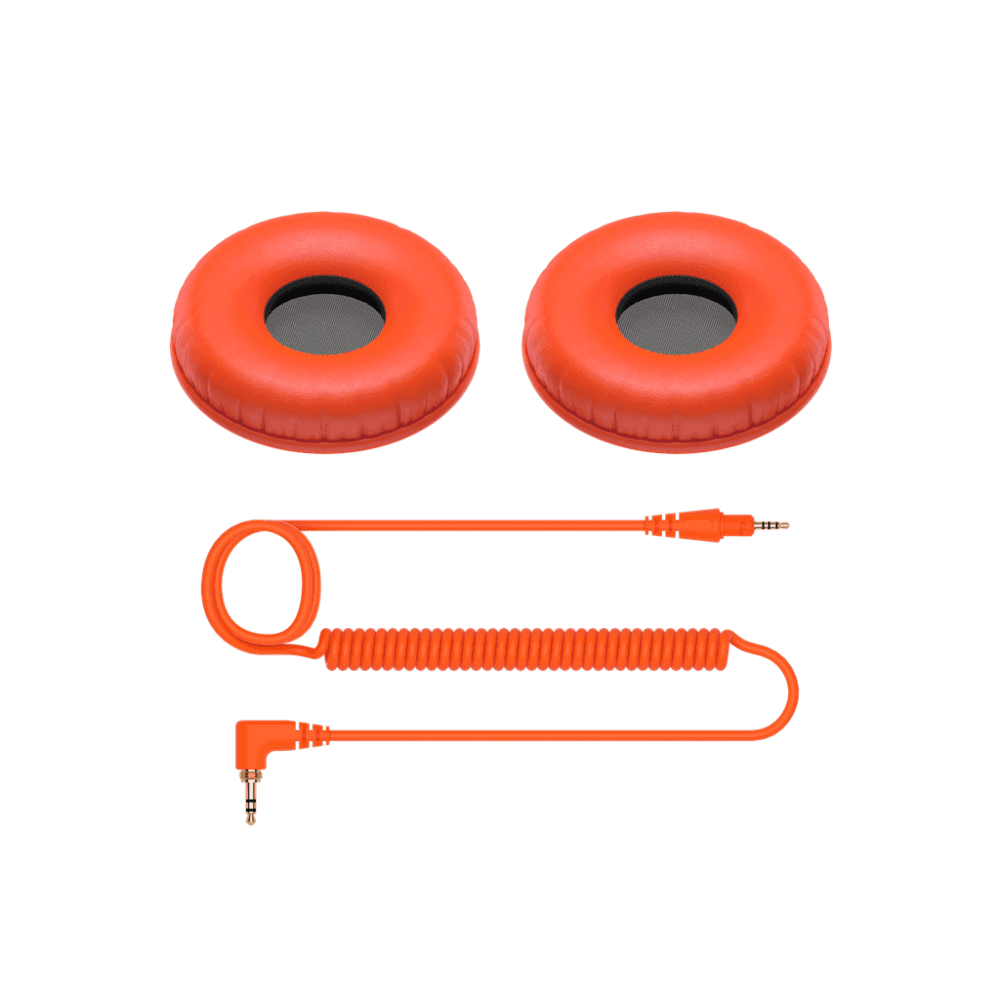 HC-CP08-M PIONEER DJ REPLACEMENT CABLE+PADS FOR HDJ-CUE1 ORANGE