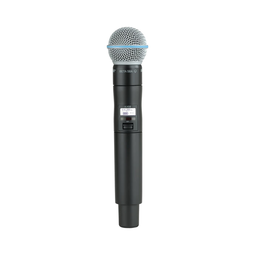 ULXD2/B58 Shure Handheld Zender met Beta58A Microfoonkop (G51-Band 470-534MHz)