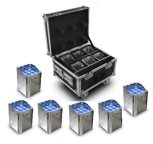 WELL FIT X Chauvet Pro Set 6x Well Fit Par (Zilver)