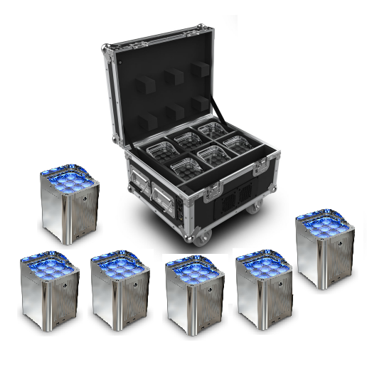 WELL FIT X Chauvet Pro Set 6x Well Fit Par (Zilver)