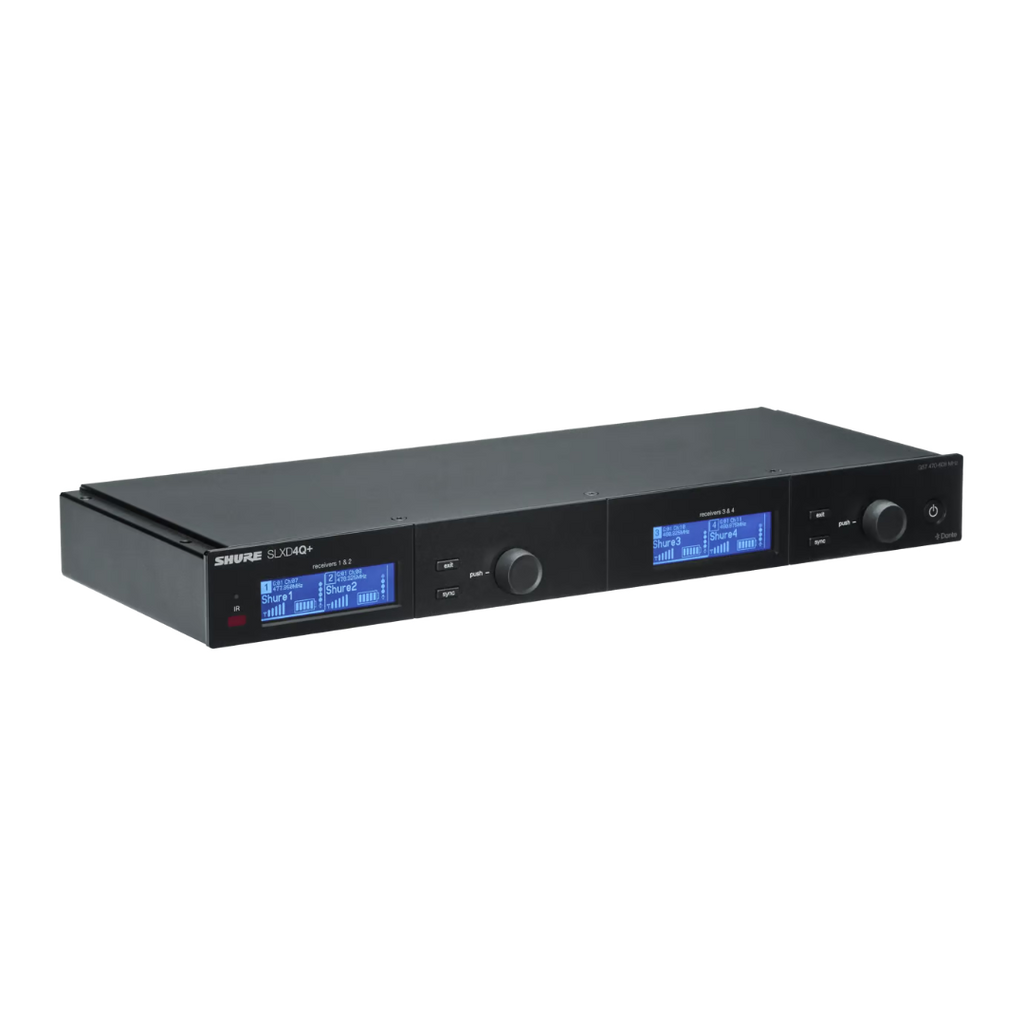 SLXD4Q+ Shure 4-Kanaals Ontvanger met Dante G65 (470-606 Mhz)