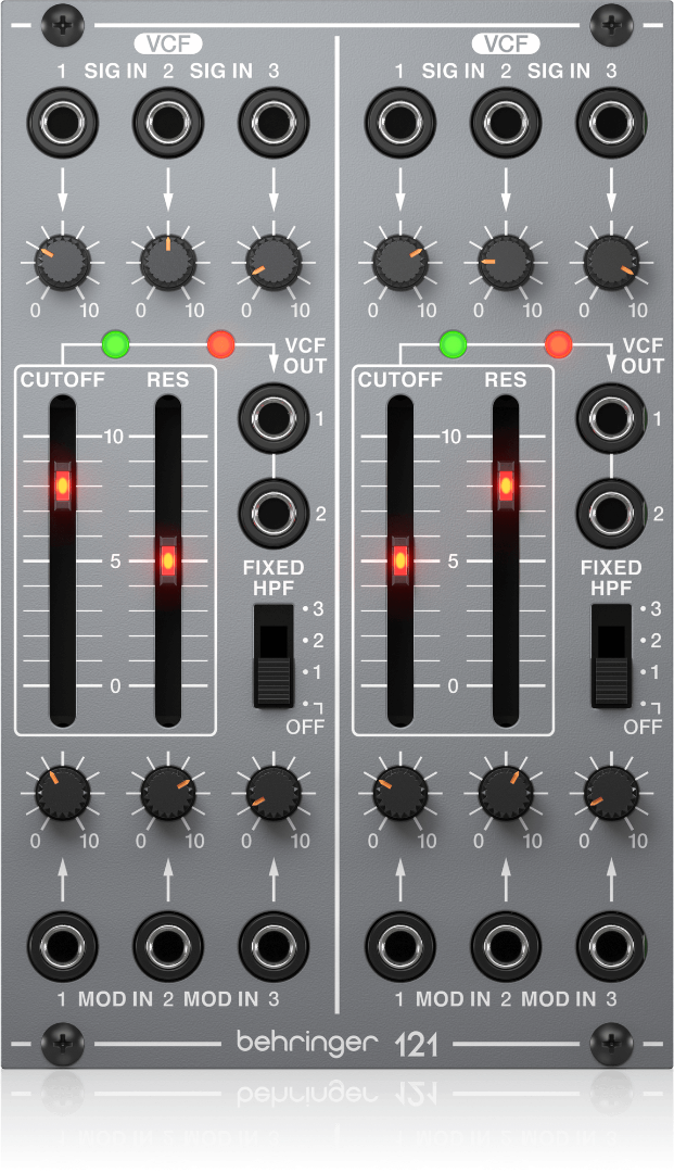 121 DUAL VCF Behringer Module voor Eurorack