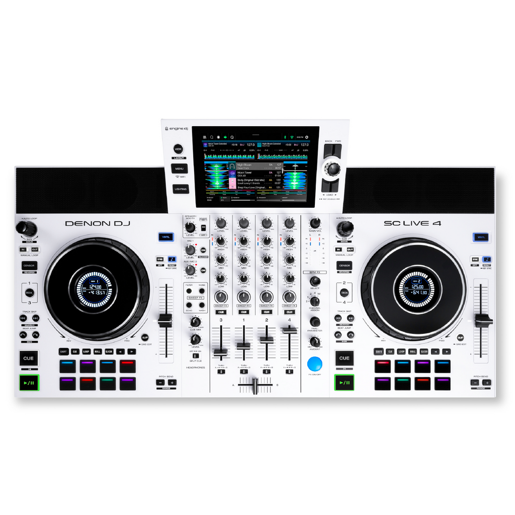 SCLIVE 4 Denon DJ all-in-one DJ-Controller (Wit)