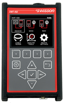 XMT-450 Pro-Set Swisson DMX Tester &amp; RDM Controller met Draagtas