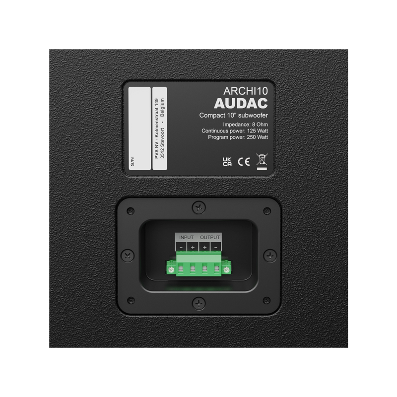 ARCHI10/W Audac 10" Subwoofer (Wit)
