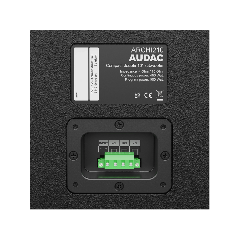 ARCHI210/W Audac 2x 10” Subwoofer (Wit)
