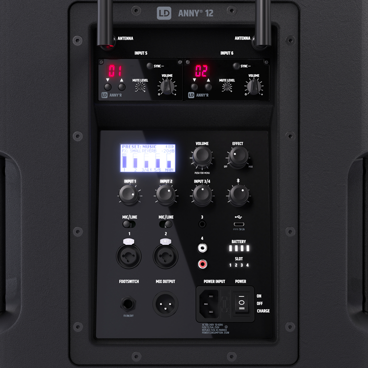 ANNY 12 BPH2 B8 LD Systems Mobiele Accu-luidspreker met 2x Headset