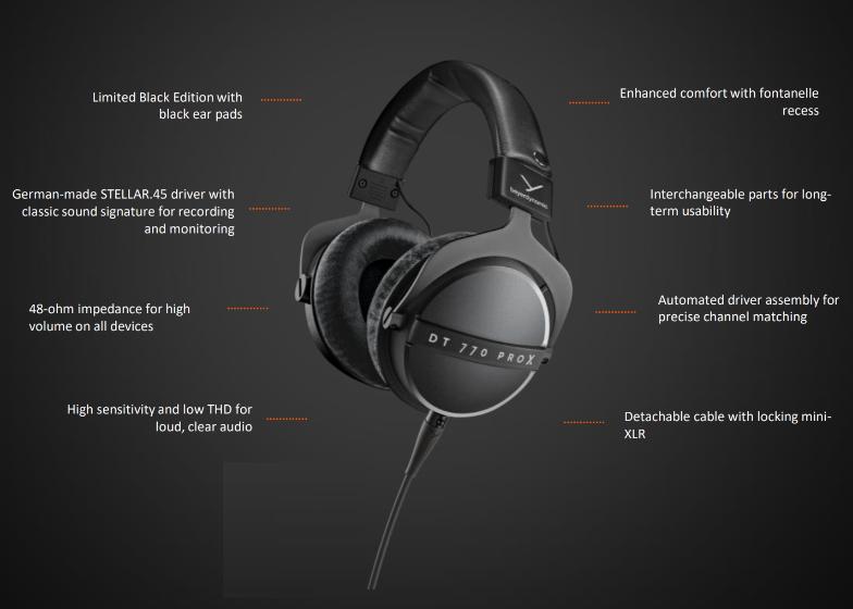 DT 770 PRO X LB Limited Black Edition Beyerdynamic (48 Ohm)
