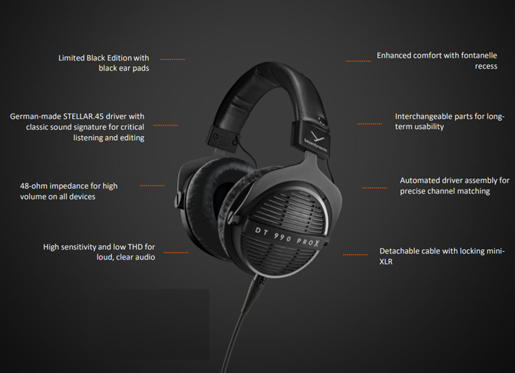 DT 990 PRO X LB Limited Black Edition Beyerdynamic (48 Ohm)