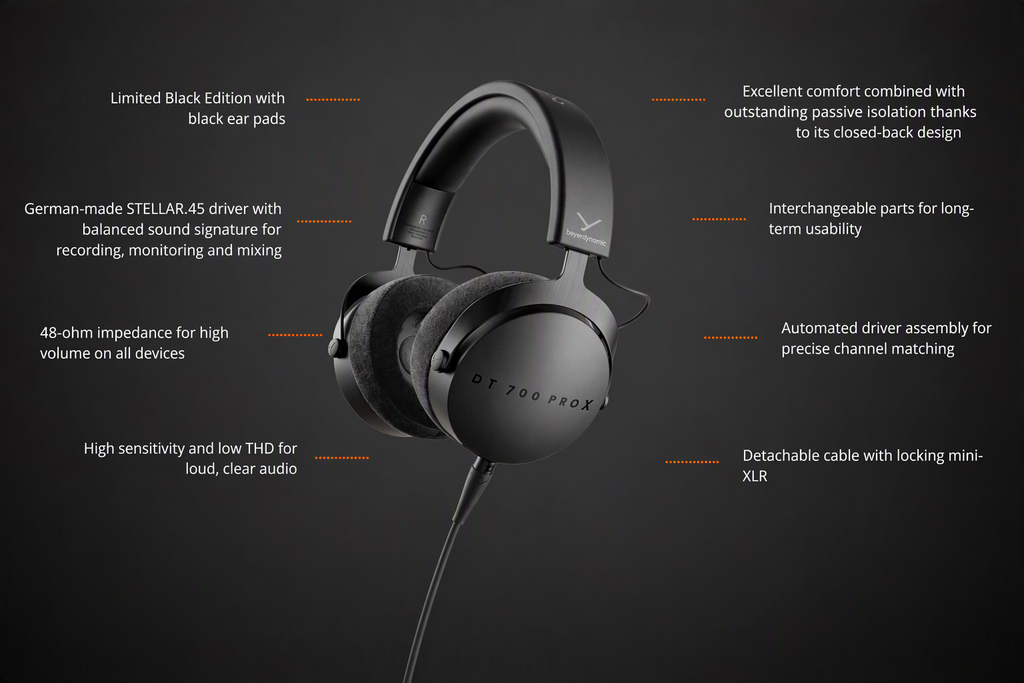 DT 700 PRO X LB Limited Black Edition Beyerdynamic (48 Ohm)