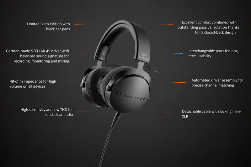 DT 700 PRO X LB Limited Black Edition Beyerdynamic (48 Ohm)