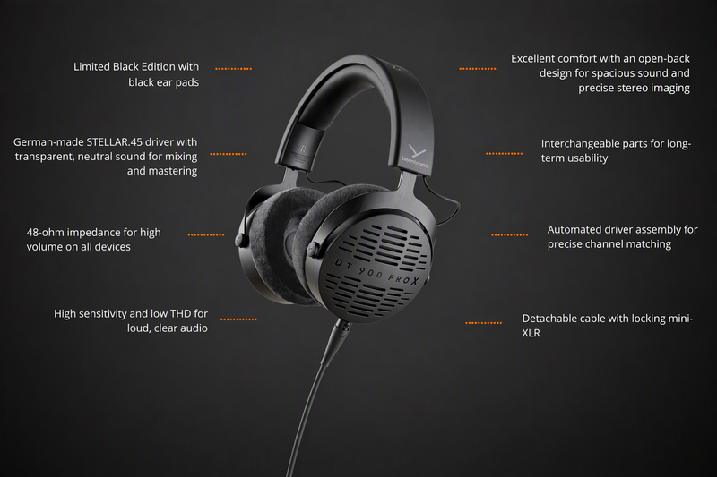 DT 900 PRO X LB Limited Black Edition Beyerdynamic (48 Ohm)