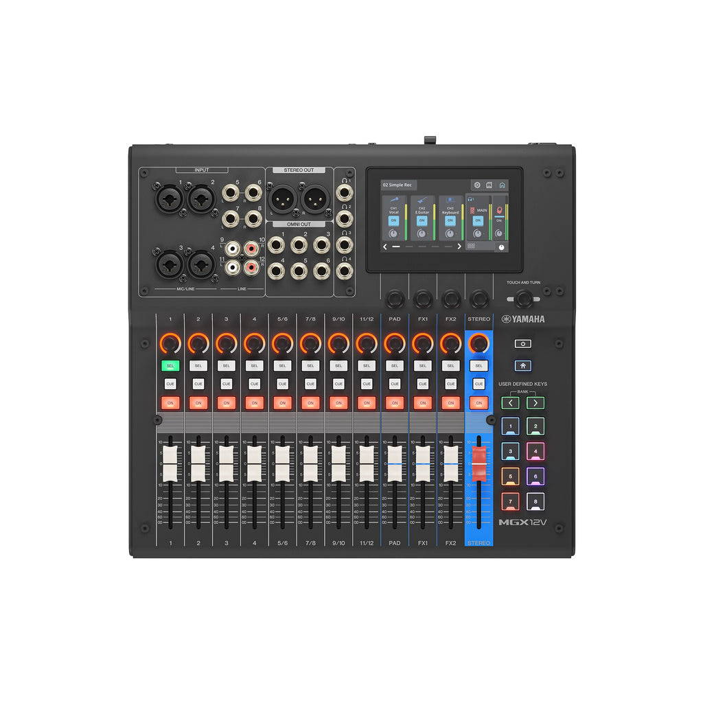MGX12V B Yamaha 18-kanaals Digitale Mengtafel met Video-interface (Zwart)