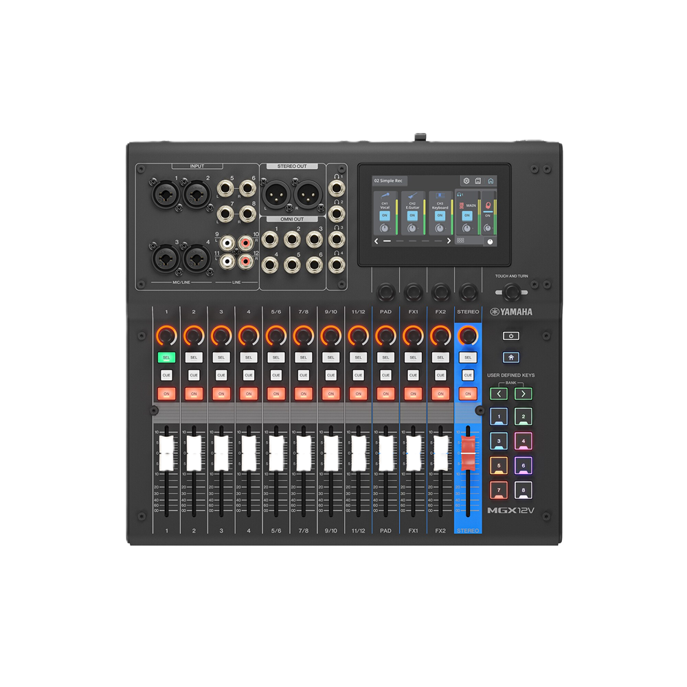 MGX12V B Yamaha 18-Channel Digital Mixer with Video Interface (Black)