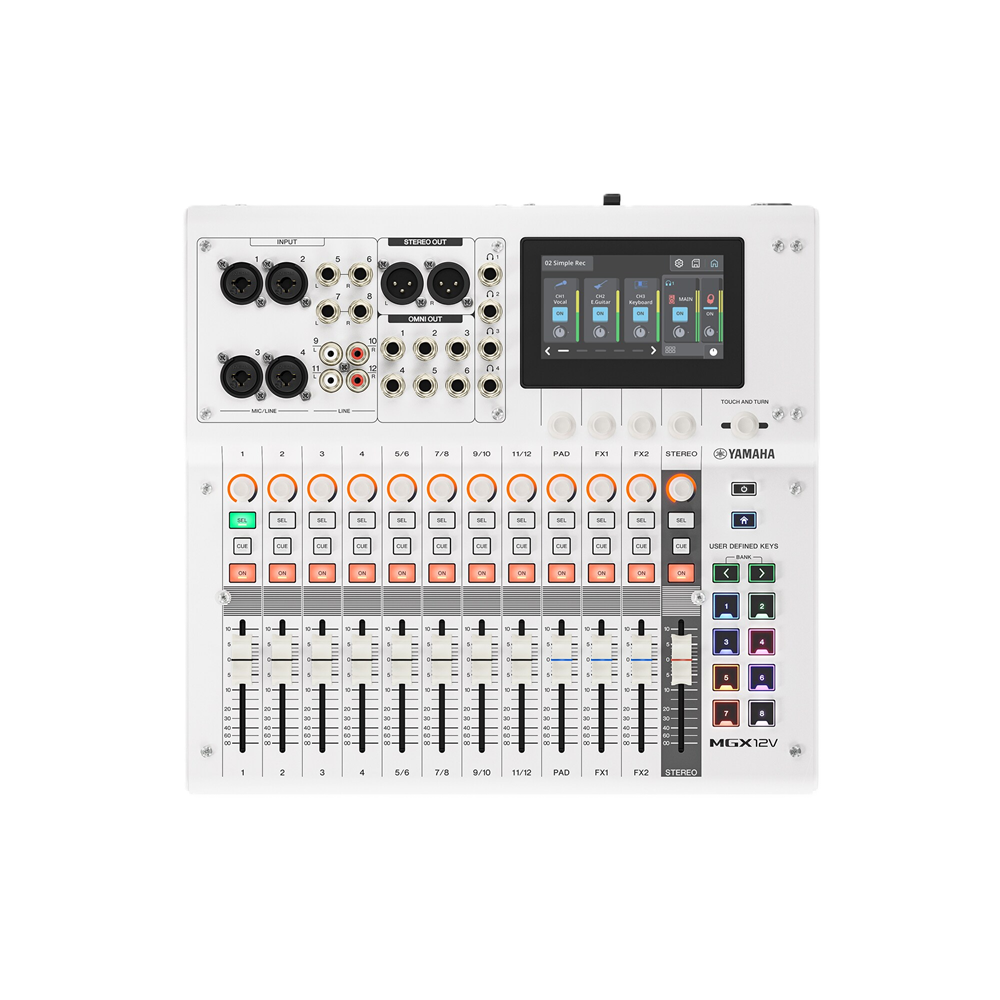 MGX12V W Yamaha 18-Channel Digital Mixer with Video Interface (White)
