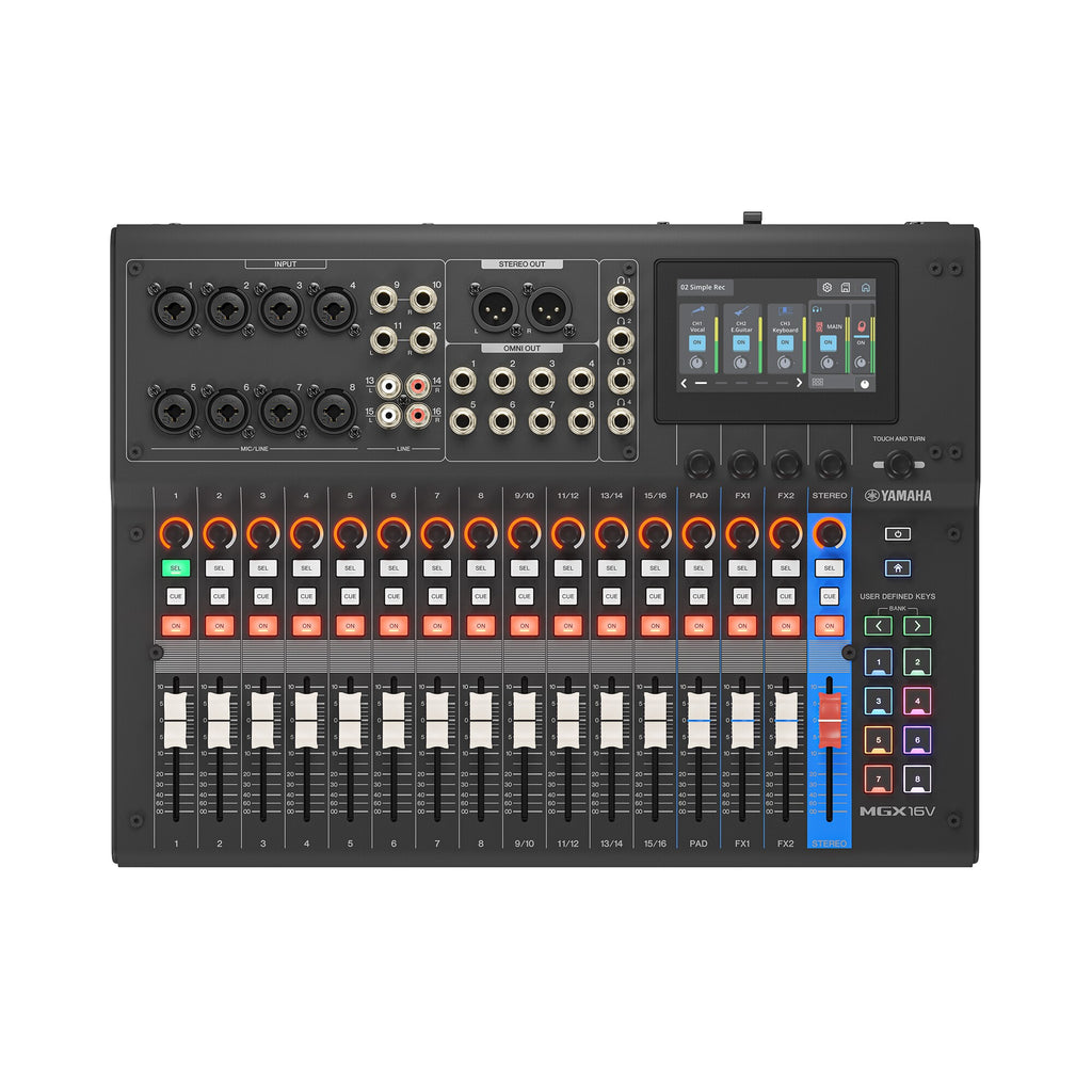 MGX16V B Yamaha 18-kanaals Digitale Mengtafel met Video-interface (Zwart)