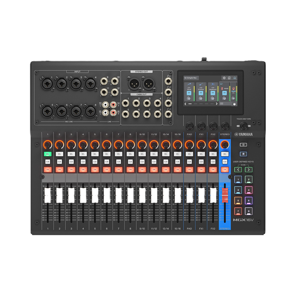 MGX16V B Yamaha 18-Channel Digital Mixer with Video Interface (Black)