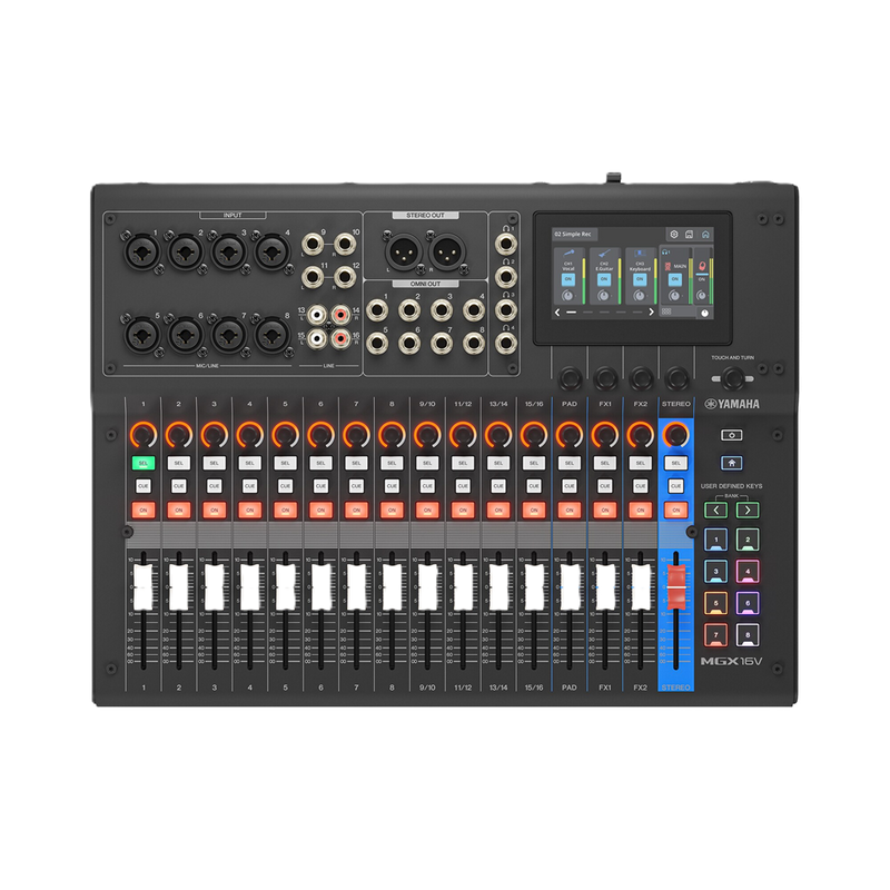 MGX16V B Yamaha 18-kanaals Digitale Mengtafel met Video-interface (Zwart)
