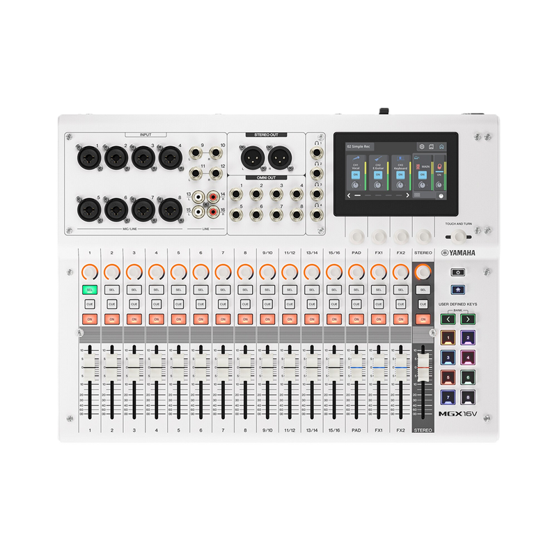 MGX16V W Yamaha 18-kanaals Digitale Mengtafel met Video-interface (Wit)