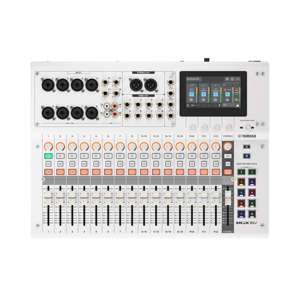 MGX16V W Yamaha 18-kanaals Digitale Mengtafel met Video-interface (Wit)