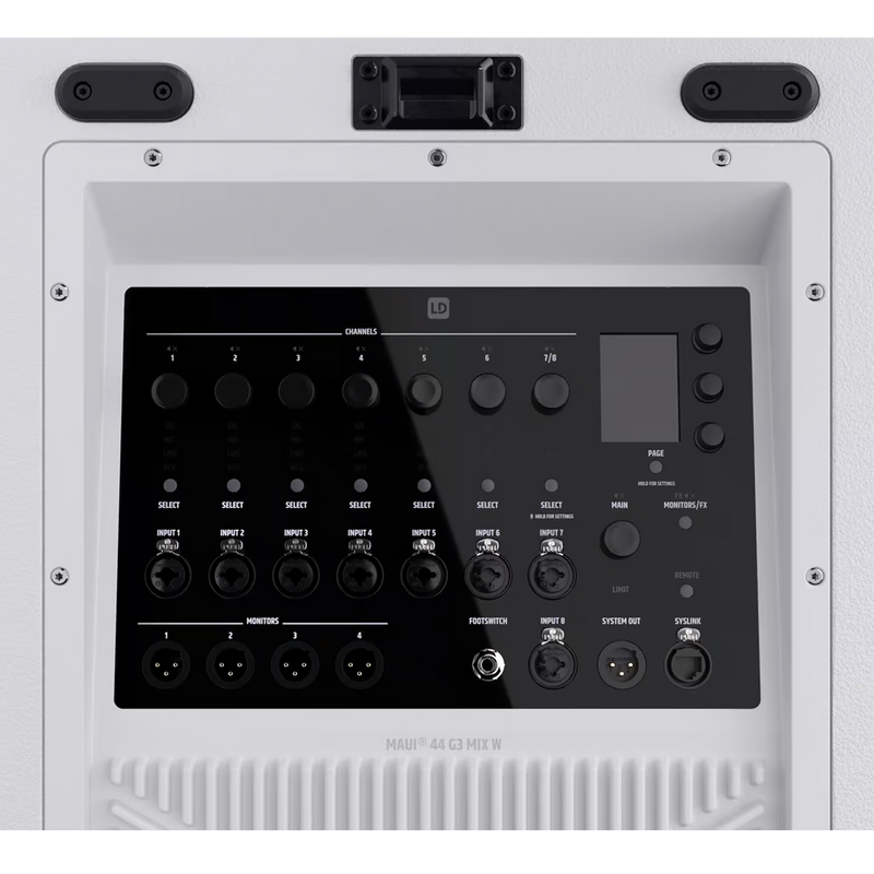 MAUI 44 G3 MIX W LD Systems 4-weg Kolom-PA-systeem met Digitale Mixer (Wit)