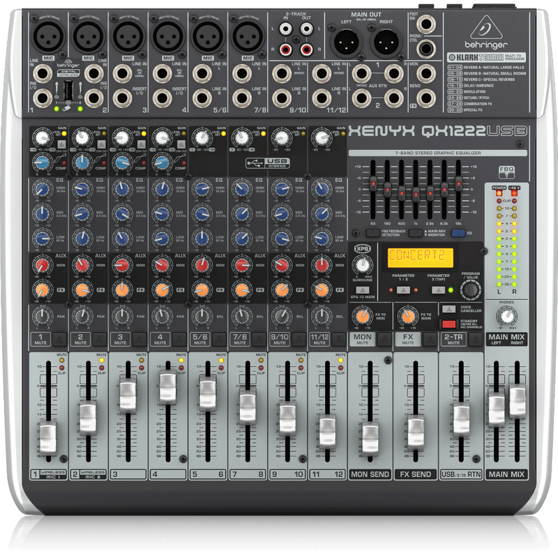 Xenyx QX1222USB Behringer Analoge Mengtafel met Effecten