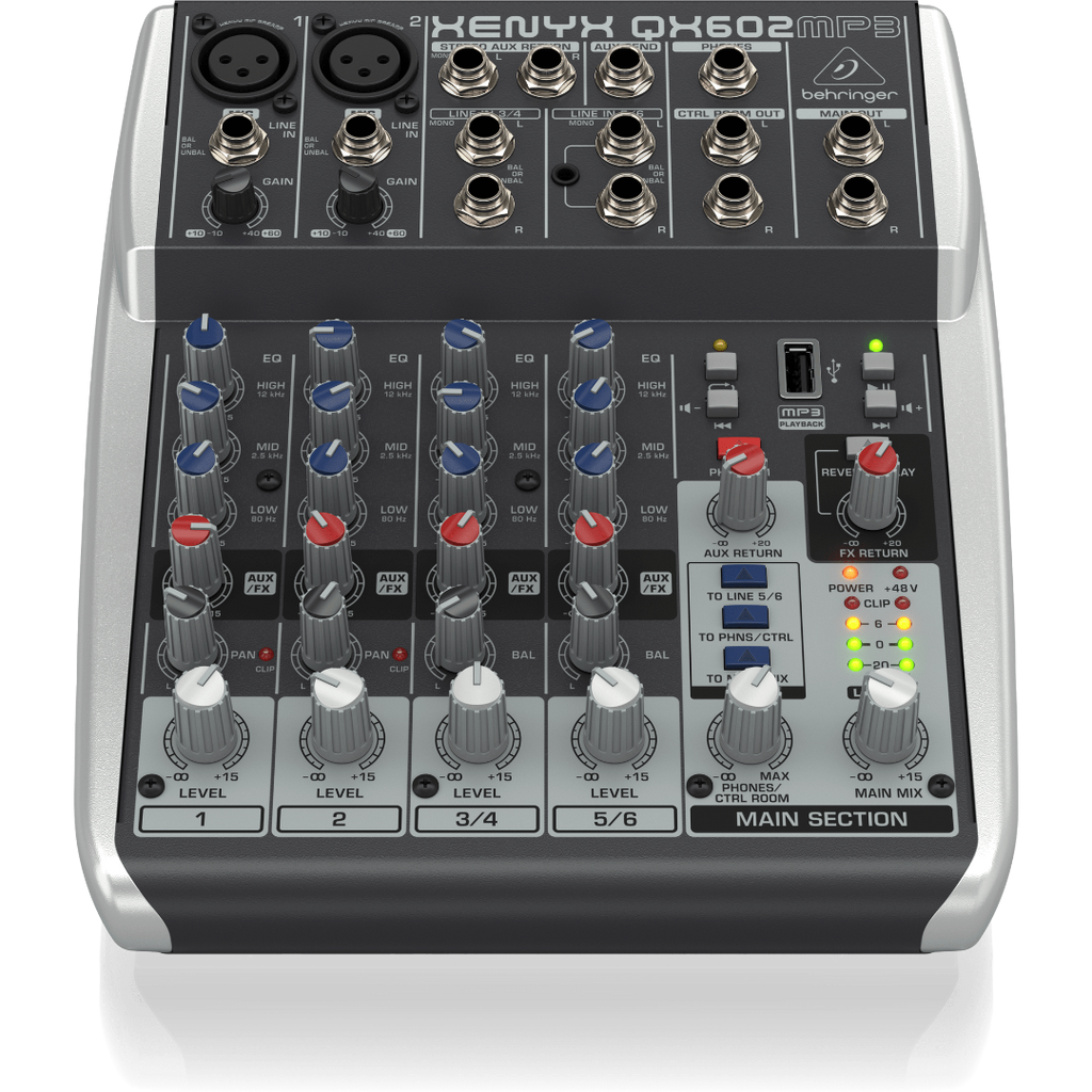 Xenyx QX602MP3 Behringer Analoge Mengtafel met Multi-FX