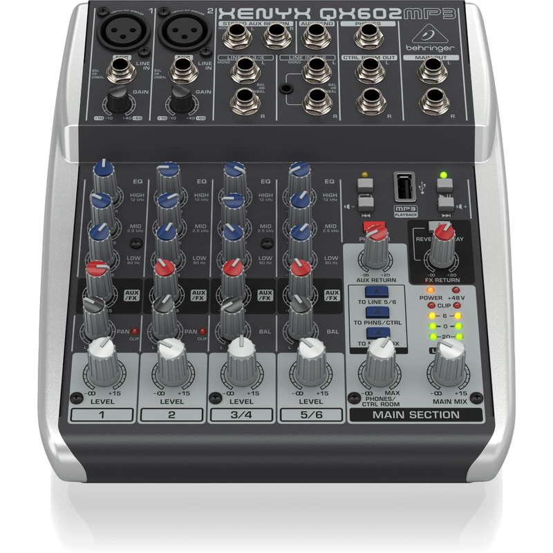 Xenyx QX602MP3 Behringer Analoge Mengtafel met Multi-FX