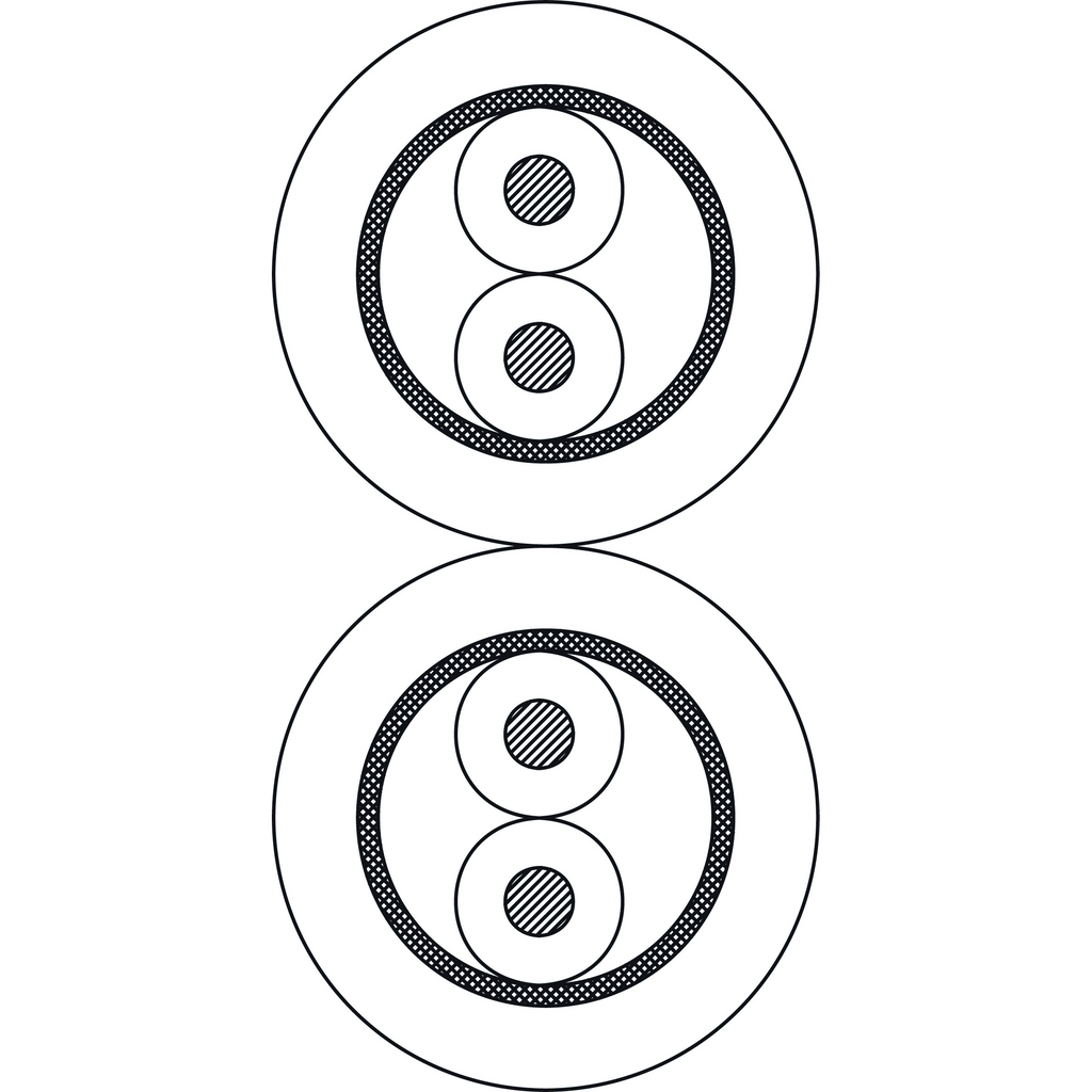 SIGNAALKABEL GEBALANCEERD STEREO 6X12MM PROCAB / 1m @ EOL