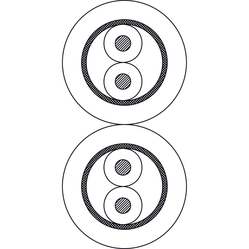 SIGNAALKABEL GEBALANCEERD STEREO 6X12MM PROCAB / 1m @ EOL
