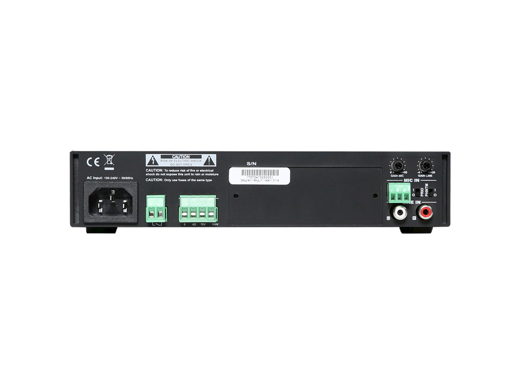 COM108 AUDAC Compacte Install Versterker 80W