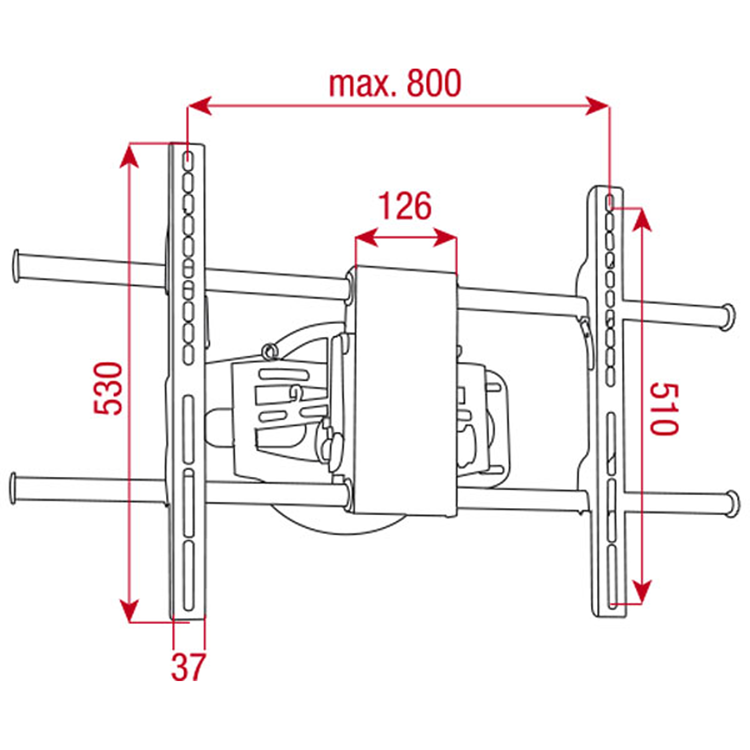 PLB-3 DMT Beugel voor 27" - 50" Plasma/LCD